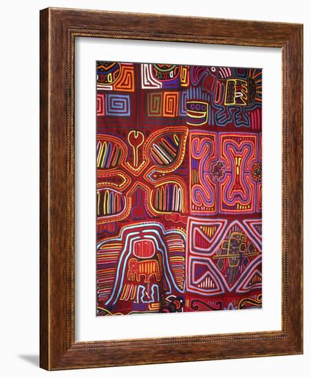 Native Indian Artwork, Mola, Panama-Bill Bachmann-Framed Photographic Print