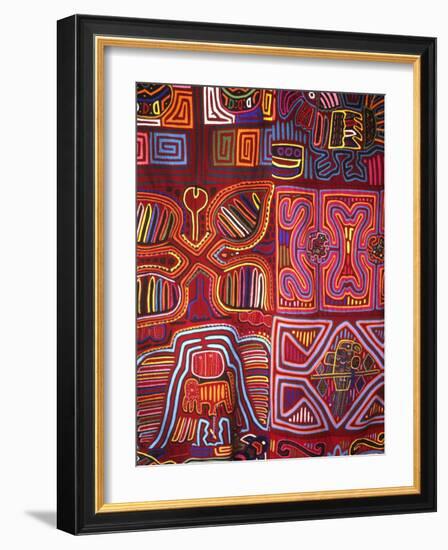 Native Indian Artwork, Mola, Panama-Bill Bachmann-Framed Photographic Print