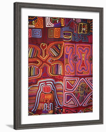 Native Indian Artwork, Mola, Panama-Bill Bachmann-Framed Photographic Print