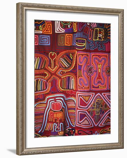 Native Indian Artwork, Mola, Panama-Bill Bachmann-Framed Photographic Print