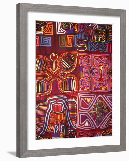 Native Indian Artwork, Mola, Panama-Bill Bachmann-Framed Photographic Print