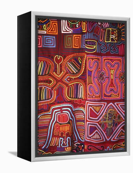 Native Indian Artwork, Mola, Panama-Bill Bachmann-Framed Premier Image Canvas