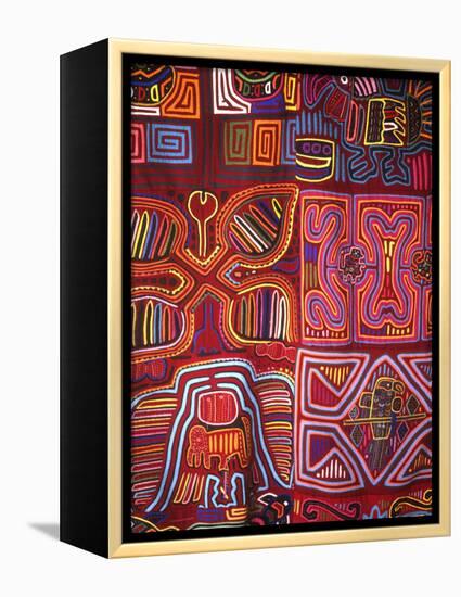 Native Indian Artwork, Mola, Panama-Bill Bachmann-Framed Premier Image Canvas