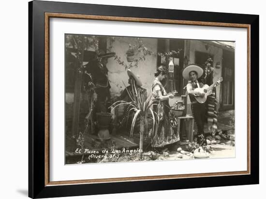 Native Mexicans, Olvera Street, Los Angeles, California-null-Framed Art Print