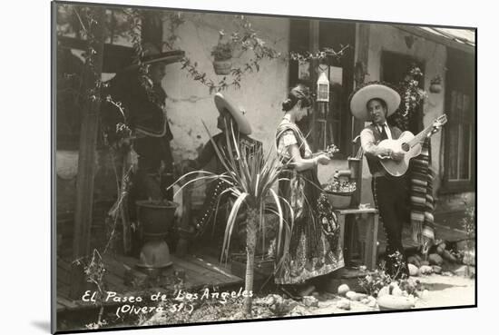 Native Mexicans, Olvera Street, Los Angeles, California-null-Mounted Art Print
