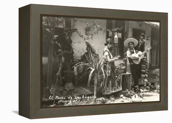 Native Mexicans, Olvera Street, Los Angeles, California-null-Framed Stretched Canvas