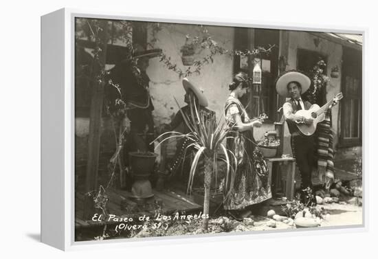 Native Mexicans, Olvera Street, Los Angeles, California-null-Framed Stretched Canvas