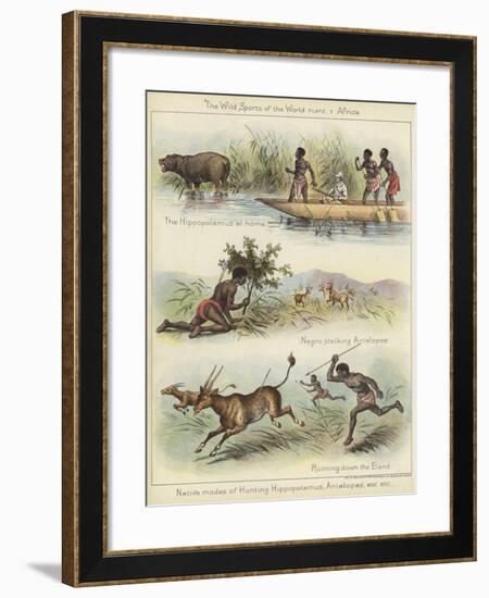 Native Modes of Hunting-null-Framed Giclee Print