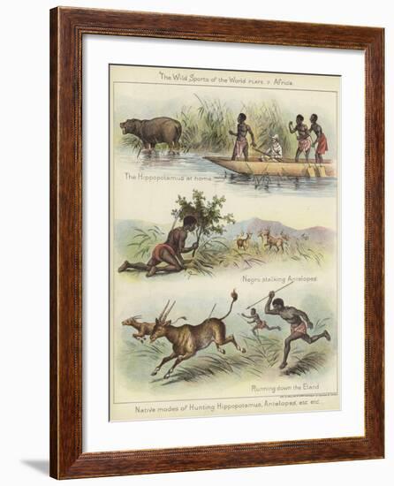 Native Modes of Hunting-null-Framed Giclee Print