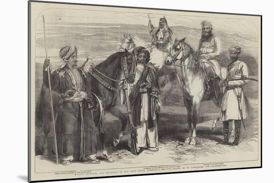 Native Officers and Soldiers in the East India Company's Service-William Carpenter-Mounted Giclee Print