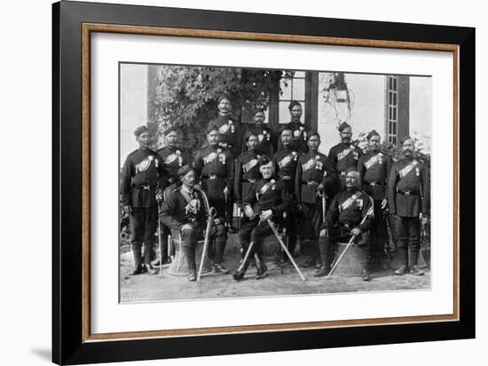 Native Officers of the 44th Gurkhas, Indian Army, 1896-Bourne & Shepherd-Framed Giclee Print