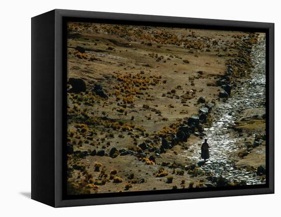 Native Peoples, Inca Road, Empires of the Sun, Lake Titicaca, Copacabana, Andes, Bolivia-Kenneth Garrett-Framed Premier Image Canvas