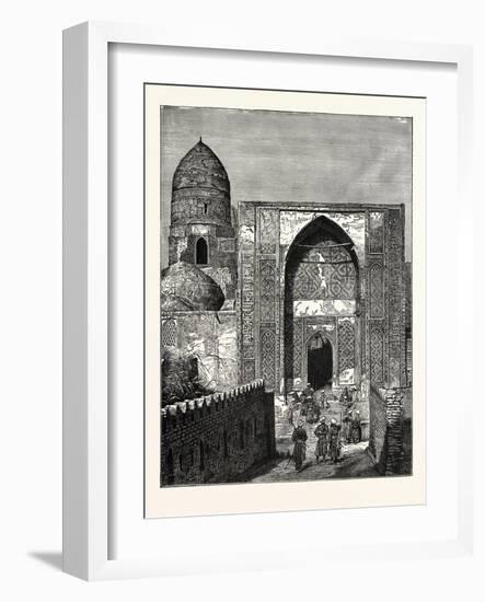 Native Police at the Gate of the Mosque of Shah Zindeh, Samarcand-null-Framed Giclee Print