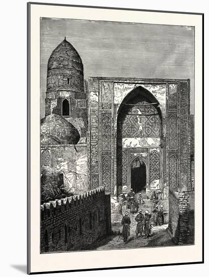 Native Police at the Gate of the Mosque of Shah Zindeh, Samarcand-null-Mounted Giclee Print