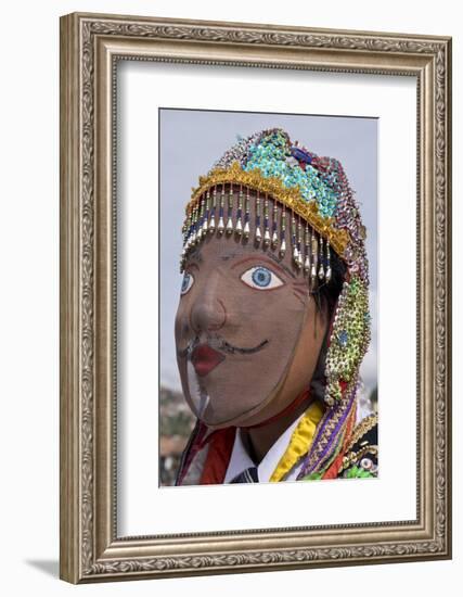 Native Quechua people celebrate the day of San Jeronimo, the patron saint of the city, San Jeronimo-Julio Etchart-Framed Photographic Print