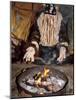 Native Shaman Performing by Bonfire, Kamchatka, Russia-Daisy Gilardini-Mounted Photographic Print