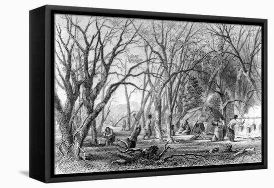 Native U.S. Sugar Camp-Seth Eastman-Framed Stretched Canvas