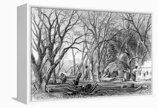 Native U.S. Sugar Camp-Seth Eastman-Framed Stretched Canvas