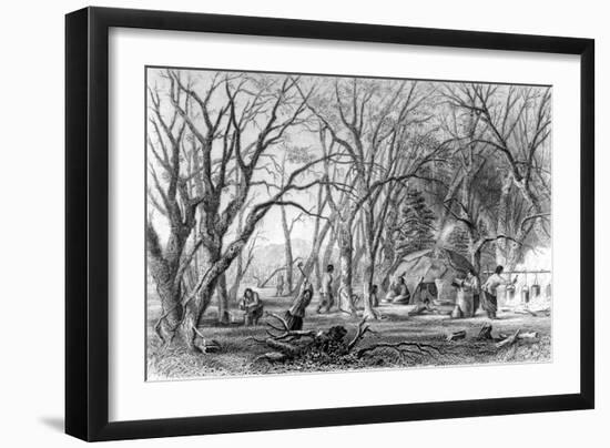 Native U.S. Sugar Camp-Seth Eastman-Framed Art Print