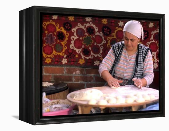 Native Woman Baking Bread in Istanbul, Turkey-Bill Bachmann-Framed Premier Image Canvas