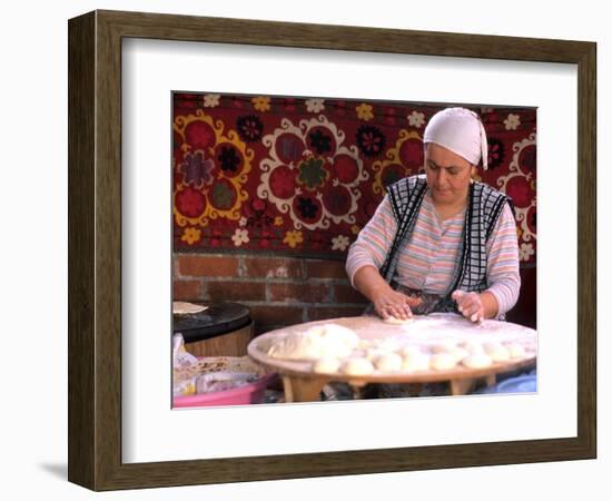 Native Woman Baking Bread in Istanbul, Turkey-Bill Bachmann-Framed Photographic Print