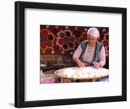 Native Woman Baking Bread in Istanbul, Turkey-Bill Bachmann-Framed Photographic Print