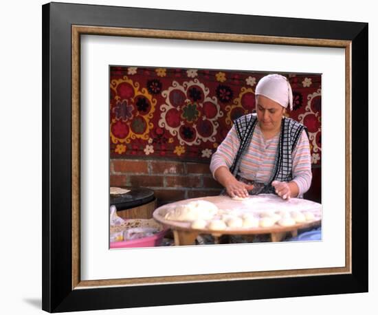 Native Woman Baking Bread in Istanbul, Turkey-Bill Bachmann-Framed Photographic Print