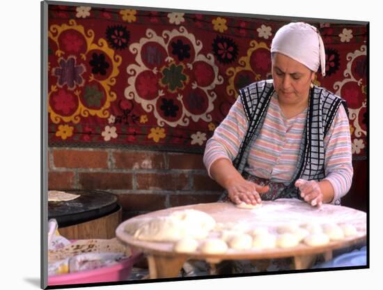 Native Woman Baking Bread in Istanbul, Turkey-Bill Bachmann-Mounted Photographic Print