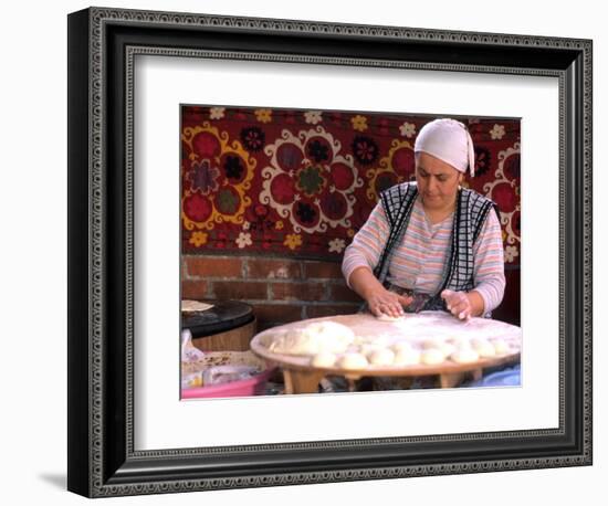 Native Woman Baking Bread in Istanbul, Turkey-Bill Bachmann-Framed Photographic Print