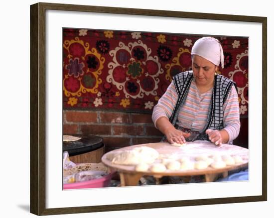 Native Woman Baking Bread in Istanbul, Turkey-Bill Bachmann-Framed Photographic Print