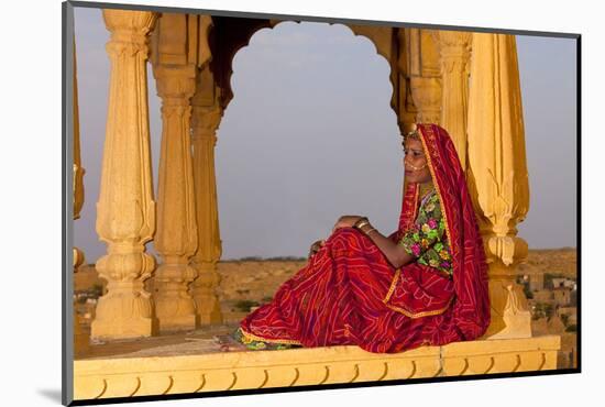 Native Woman, Tombs of the Concubines, Jaiselmer, Rajasthan, India-Jaynes Gallery-Mounted Photographic Print