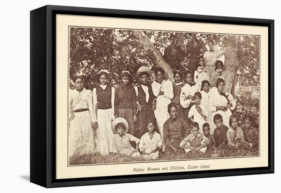 Native Women and Children-null-Framed Premier Image Canvas