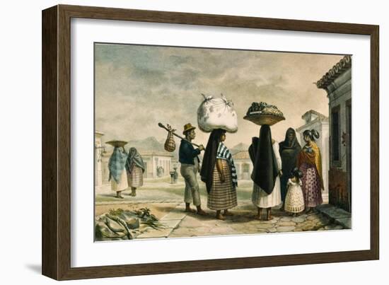 Native Women from Wild Country Seeking Work as Laundresses in Rio De Janeiro-Jean Baptiste Debret-Framed Giclee Print