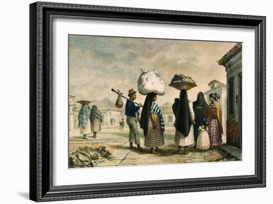 Native Women from Wild Country Seeking Work as Laundresses in Rio De Janeiro-Jean Baptiste Debret-Framed Giclee Print