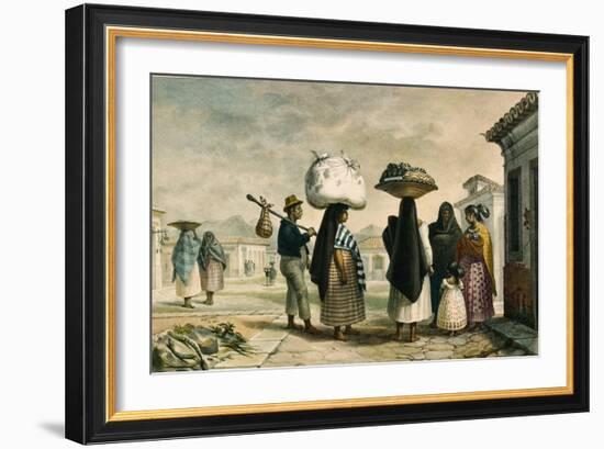 Native Women from Wild Country Seeking Work as Laundresses in Rio De Janeiro-Jean Baptiste Debret-Framed Giclee Print