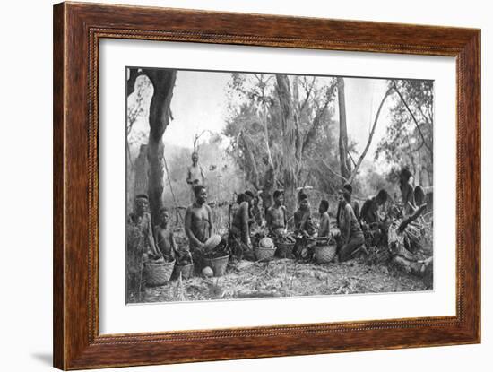 Native Women with Baskets of Hippo Meat, Karoo, South Africa, 1924-Thomas A Glover-Framed Giclee Print