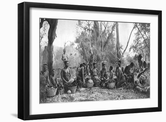 Native Women with Baskets of Hippo Meat, Karoo, South Africa, 1924-Thomas A Glover-Framed Giclee Print