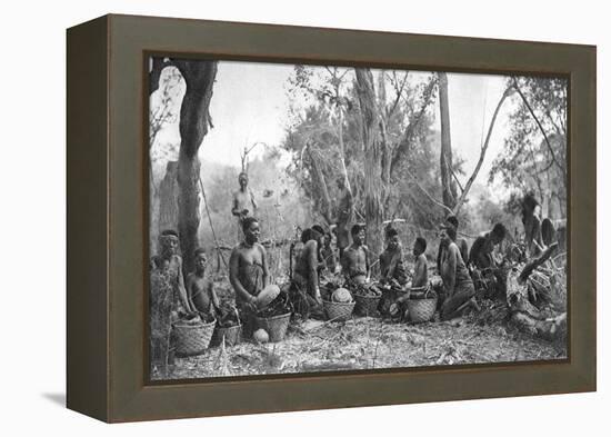 Native Women with Baskets of Hippo Meat, Karoo, South Africa, 1924-Thomas A Glover-Framed Premier Image Canvas