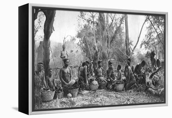 Native Women with Baskets of Hippo Meat, Karoo, South Africa, 1924-Thomas A Glover-Framed Premier Image Canvas