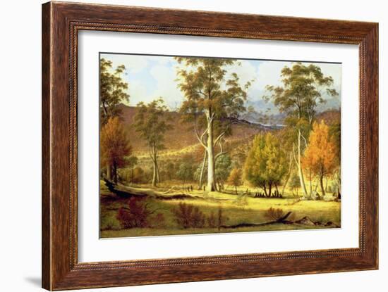 Natives in the Eucalypt Forest on Mills Plains, Patterdale Farm-John Glover-Framed Giclee Print