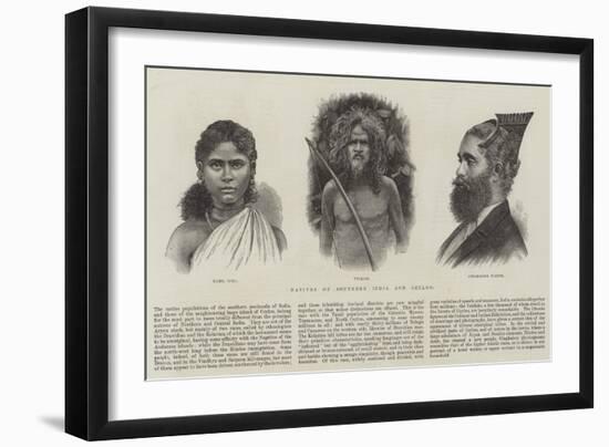 Natives of Southern India and Ceylon-null-Framed Giclee Print