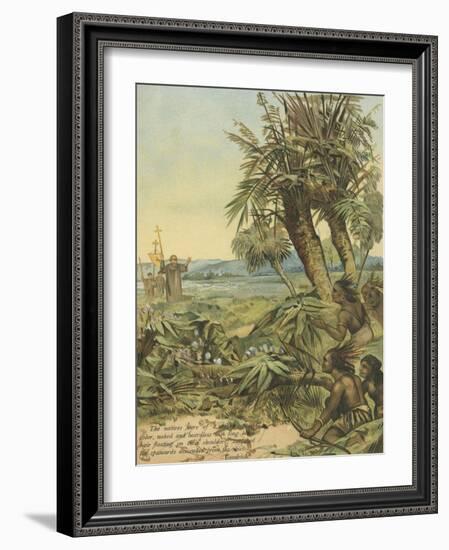 Natives of the New World Watching the Newly Arrived Spaniards-Andrew Melrose-Framed Giclee Print