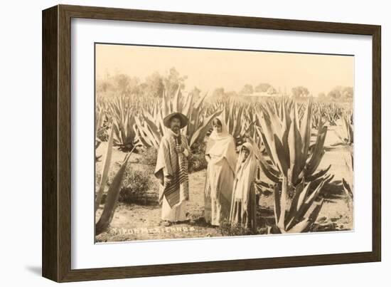 Natives on Maguey Plantation, Mexico--Framed Art Print