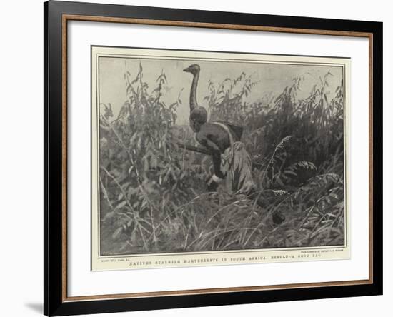 Natives Stalking Hartebeeste in South Africa, Result, a Good Bag-Joseph Nash-Framed Giclee Print