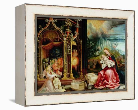 Nativity and Concert of Angels from the Isenheim Altarpiece, Central Panel-Matthias Grünewald-Framed Premier Image Canvas