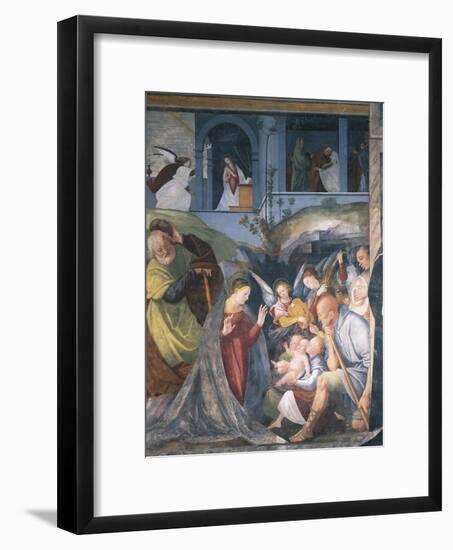 Nativity, Fresco-Gaudenzio Ferrari-Framed Giclee Print