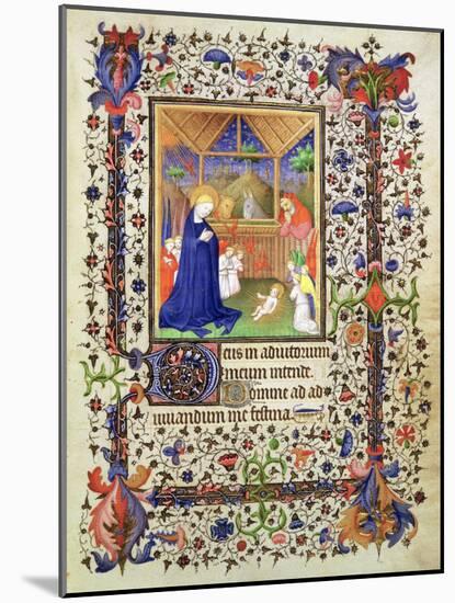 Nativity, from the Chevalier Hourse, circa 1420-French-Mounted Giclee Print