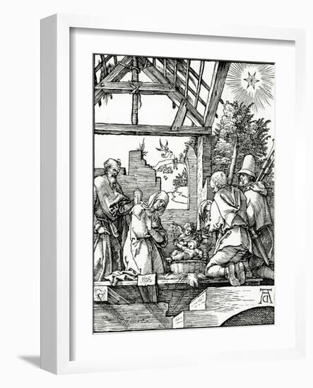 Nativity, from the Small Passion, 1510 (Woodcut)-Albrecht Dürer-Framed Giclee Print