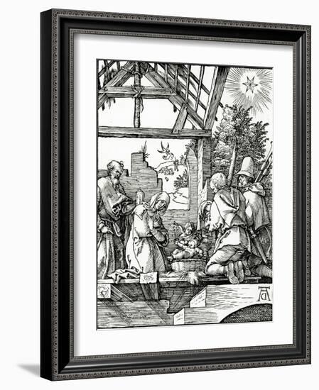 Nativity, from the Small Passion, 1510 (Woodcut)-Albrecht Dürer-Framed Giclee Print