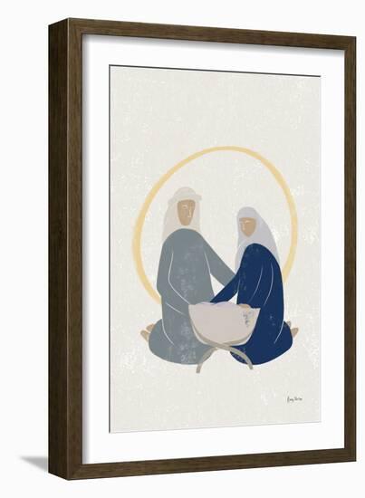 Nativity II with Navy no Words-Becky Thorns-Framed Art Print